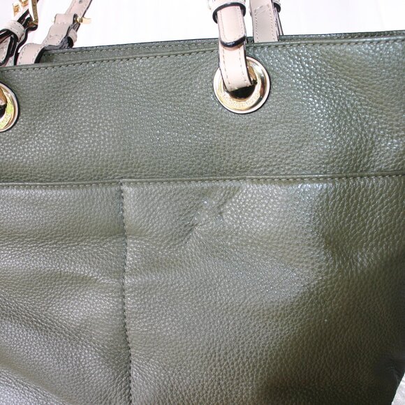 Michael Kors Olive Green Leather-like Shoulder Purse B-206 - Picture 13 of 13